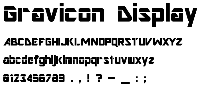 Gravicon Display font